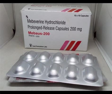 mebeverine hydrochloride/200 mg/capsules